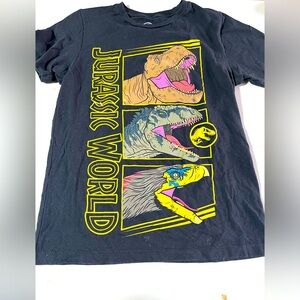 JURASSIC WORLD UNIVERSAL CITY STUDIO YOUTH TEE 100% COTTON SHORT SLEEVE BLACK L